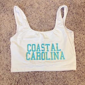 Coastal Carolina University crop tank top
